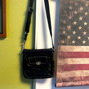 Canvas Coach crossbody bag